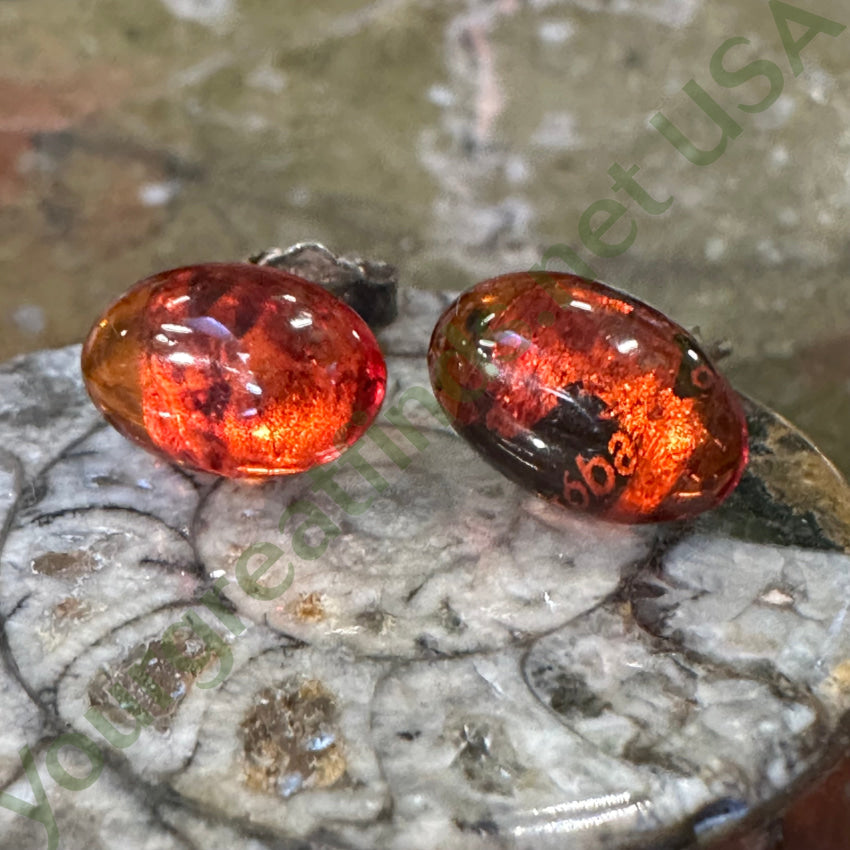 Sterling Silver Red Amber Pierced Post Earrings for Women - Dainty Bohemian Jewelry for Everyday Wear & Special Occasions