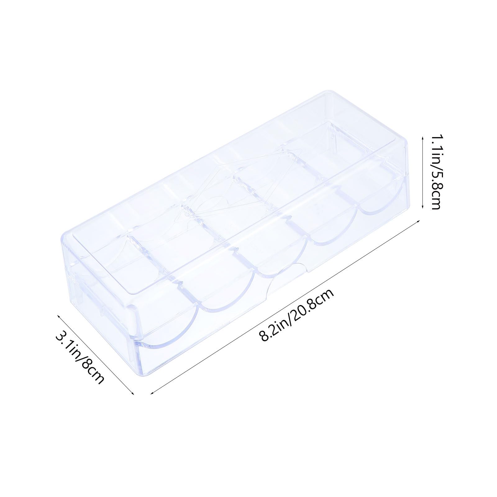 5 Grid Plastic Storage Container - Clear Organizer Box for Washi Tapes, Crafts, Beads, Jewelry & Small Parts | Perfect for Craft Rooms, Office Supplies & Home Organization