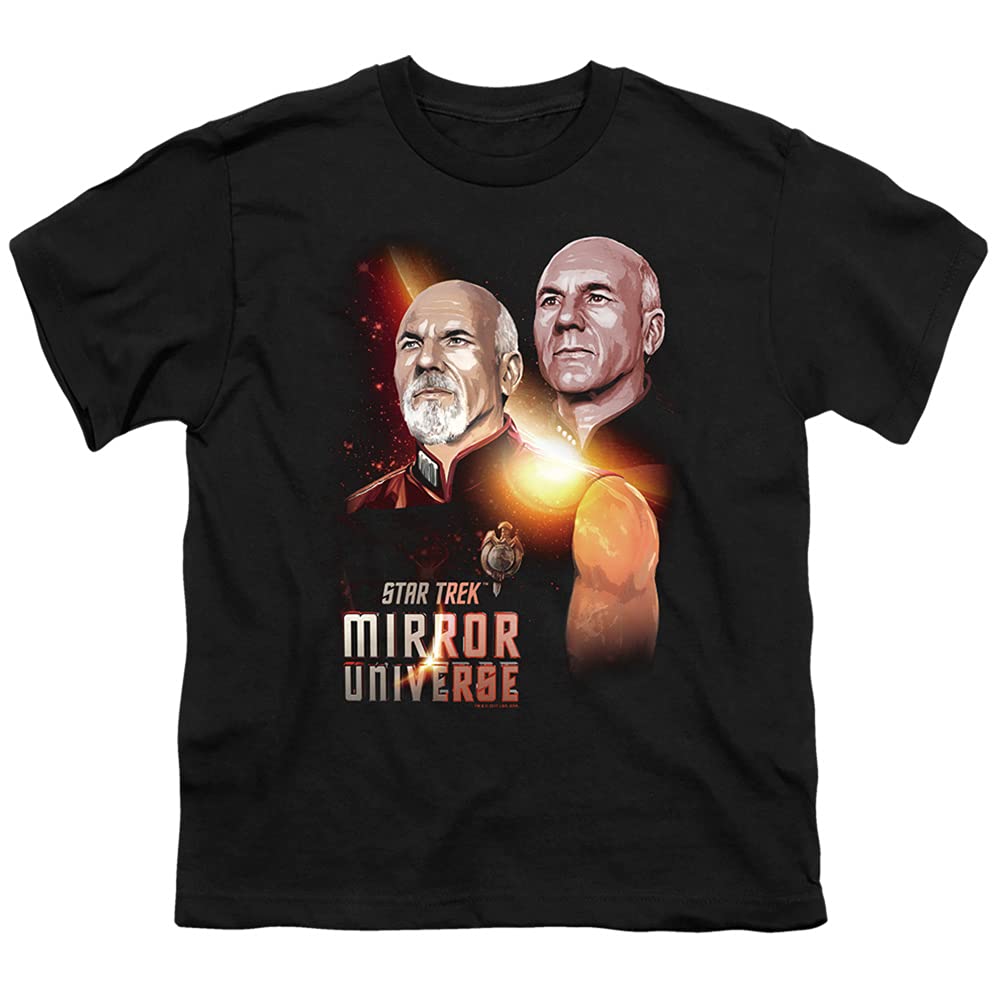 Star Trek Mirror Picard Unisex Youth T-Shirt for Boys & Girls | Sci-Fi Fan Gift, Cosplay Costume, Comic-Con Outfit