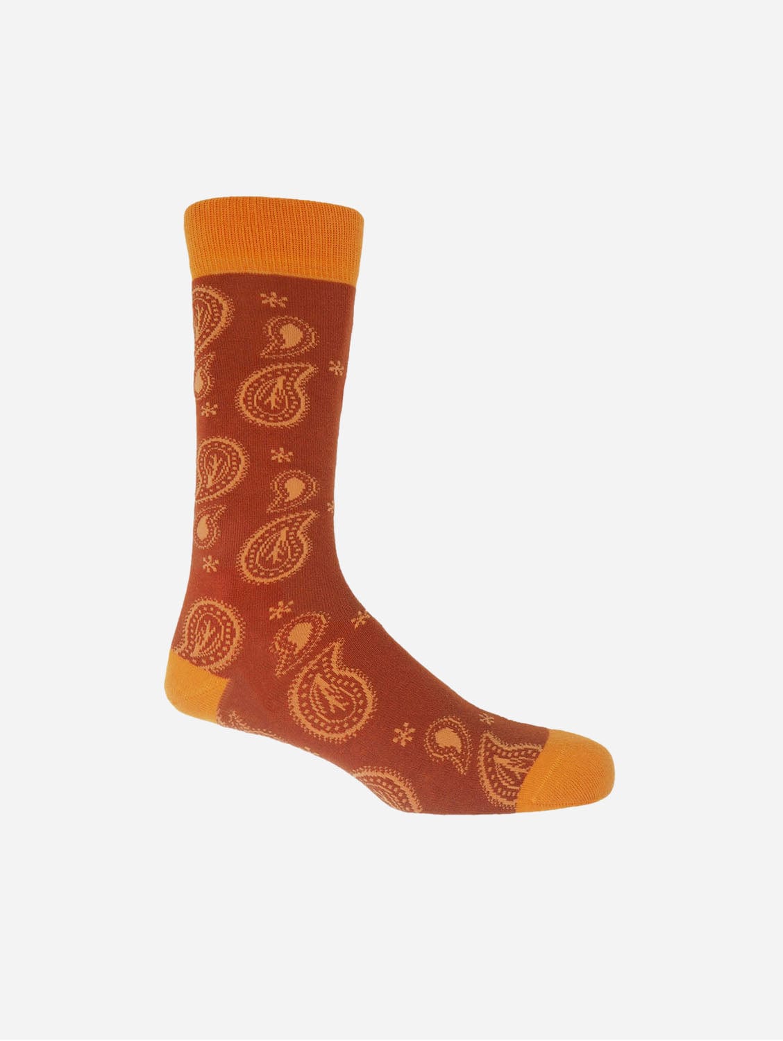 Organic Cotton Paisley Men's Socks Gift Set - 6 Pairs Multi-Color Comfortable Dress & Casual Socks for Work, Travel & Everyday Wear