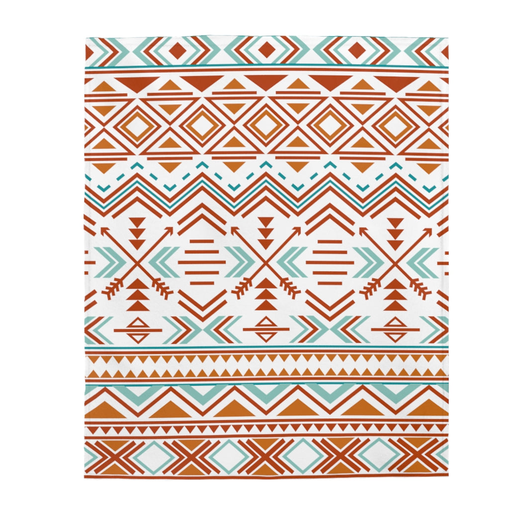Aztec Southwest Velvet Plush Throw Blanket - Ultra Soft Velveteen Blanket for Couch, Bed & Sofa - Southwestern Style Decorative Throw - Perfect Gift for Home, Christmas & Cozy Nights