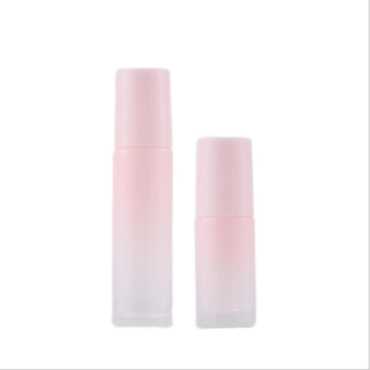 SAMCRY 10/30/50pcs 5ml 10ml Refillable Glass Roller Bottles for Essential Oils & Perfume - Gradient Pink Travel Size Rollerball Vials - Perfect for Aromatherapy, DIY Blends & On-the-Go Use (50pcs, 10ml)