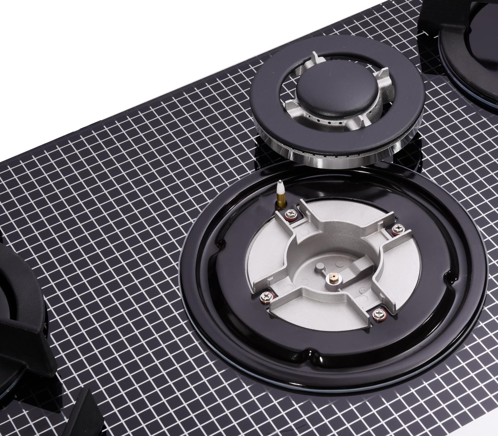 30 Inch 5 Burner Gas Cooktop with Tempered Glass - Dual Fuel (NG/LPG Convertible) Stovetop - HF5178-01 - Perfect for Home Kitchen, Restaurant & Outdoor Cooking