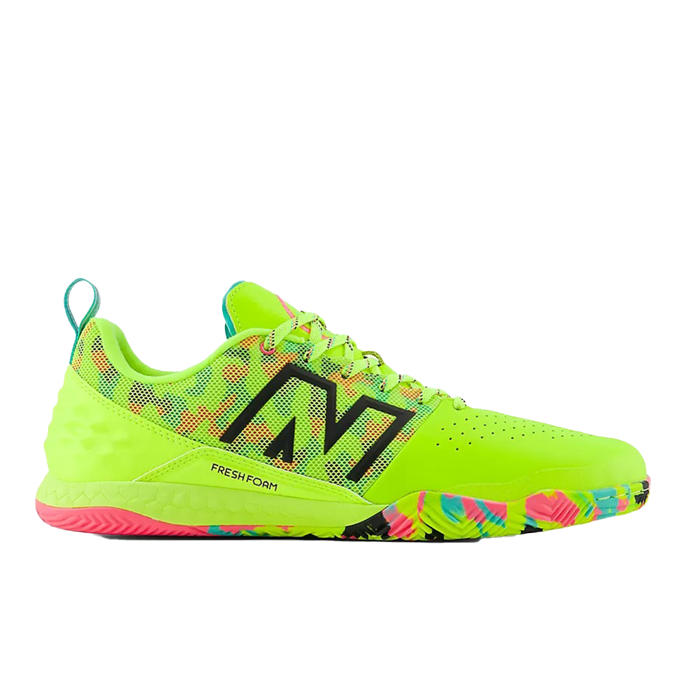 New Balance Audazo V6 Pro IN Football Cleats - High-Performance Soccer Shoes for Men in Fluorescent Yellow | Perfect for Turf & Artificial Grass Fields