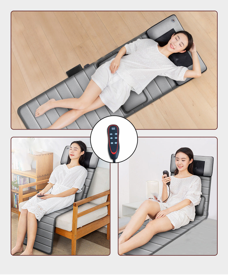 Therasage Extra Long Heated Massage Mat for Back Pain Relief - Large Electric Heating Pad with 6 Heat Settings - Perfect for Home, Office & Physical Therapy Use
