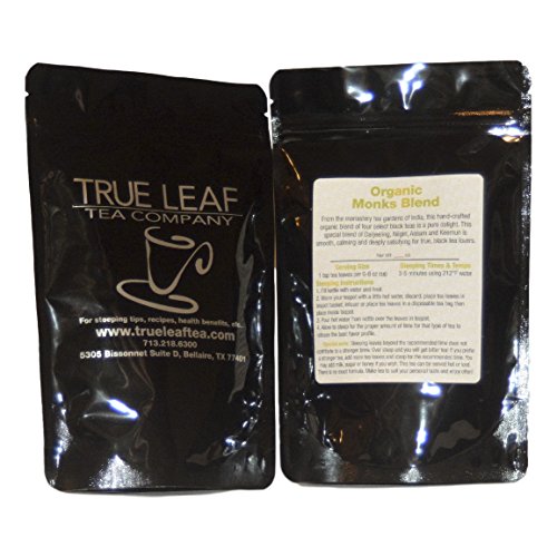 Organic Monks Blend Tea by True Leaf - 1 LB (16 oz) | Premium Loose Leaf Black Tea | Perfect for Meditation, Relaxation & Daily Wellness