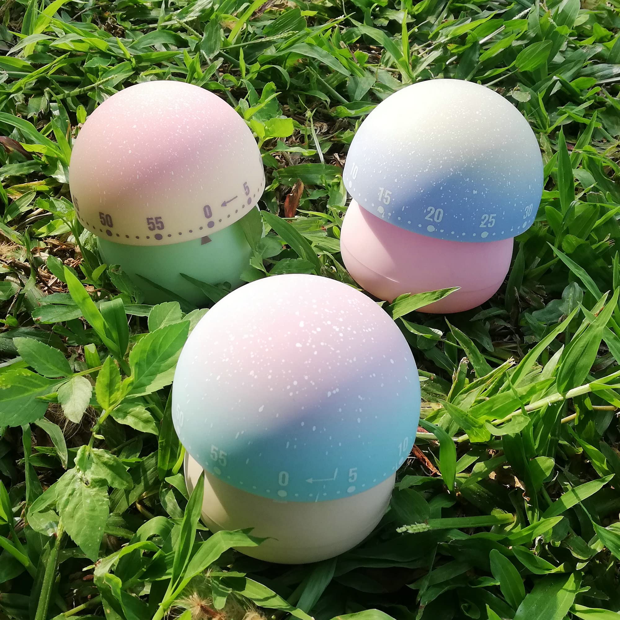 60-Minute Wind Up Mechanical Kitchen Timer - Cute Mushroom-Shaped Manual Countdown Timer for Cooking, Baking, Study & Classroom (Pink) | Perfect for Kids, Home Chefs & Teachers
