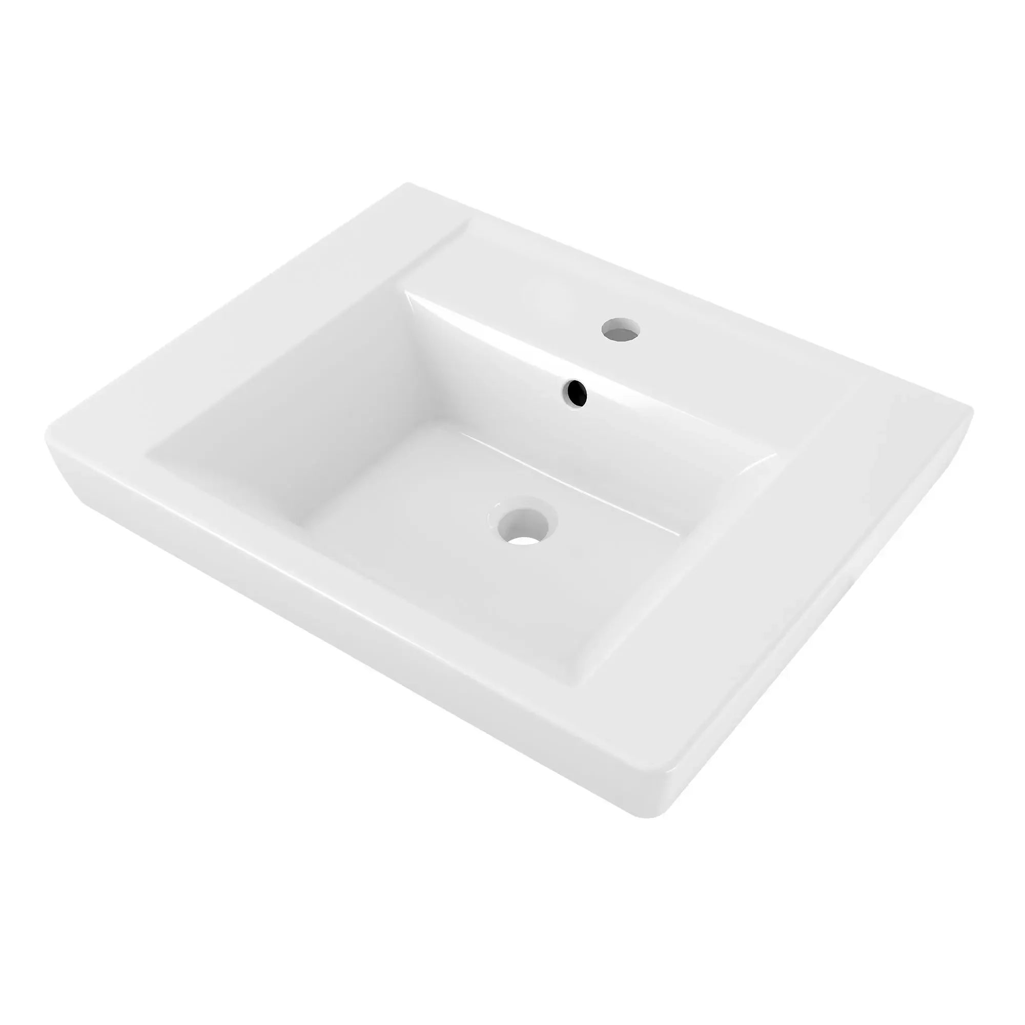 Boulevard® Center Hole Only Pedestal Sink Top - Modern Bathroom Vanity for Small Spaces, Perfect for Powder Rooms & Guest Baths