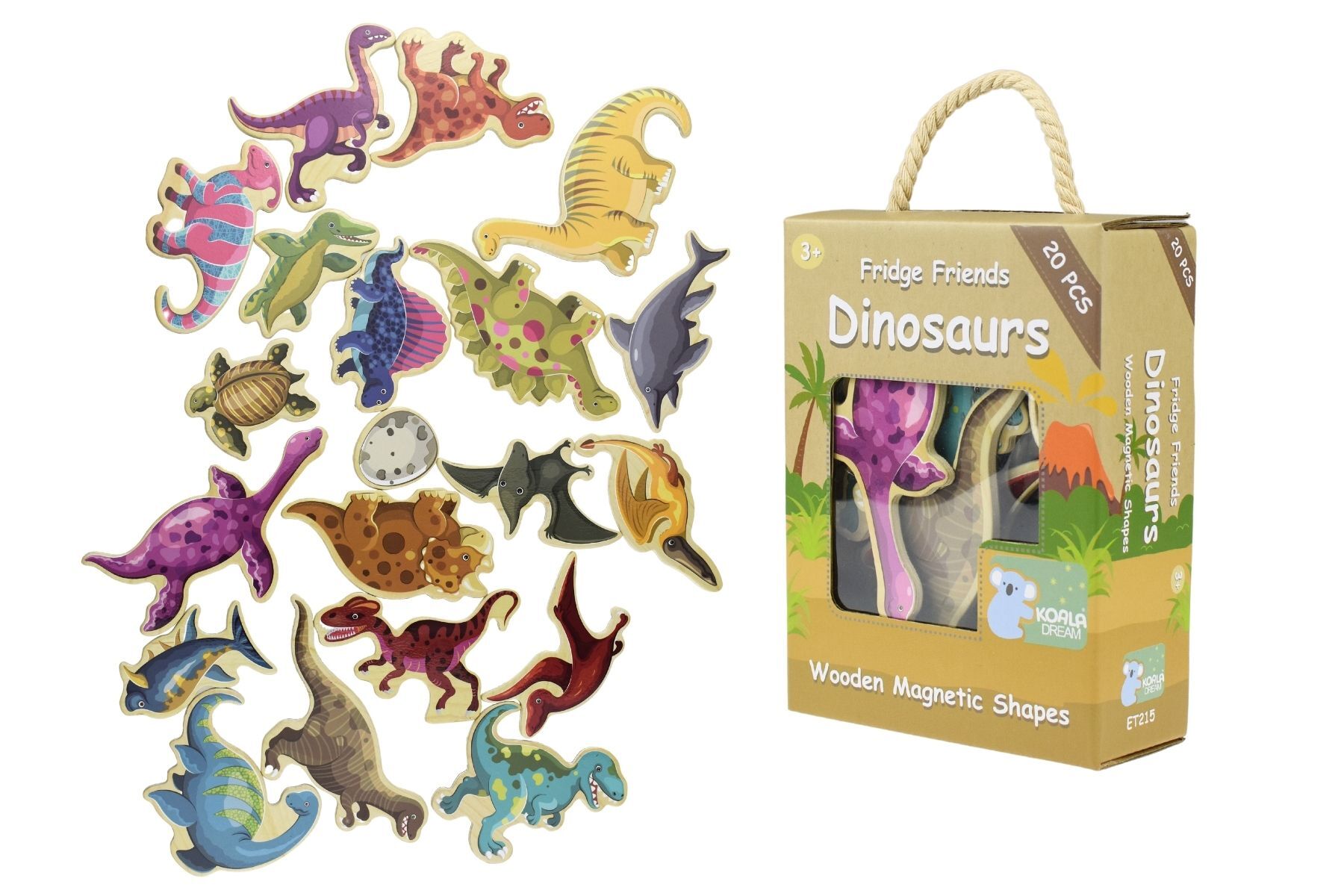 Koala Dream Magnetic Dinosaur Fridge Toys - Fun & Educational Fridge Magnets for Kids, Perfect for Playrooms, Classrooms & Refrigerator Decor