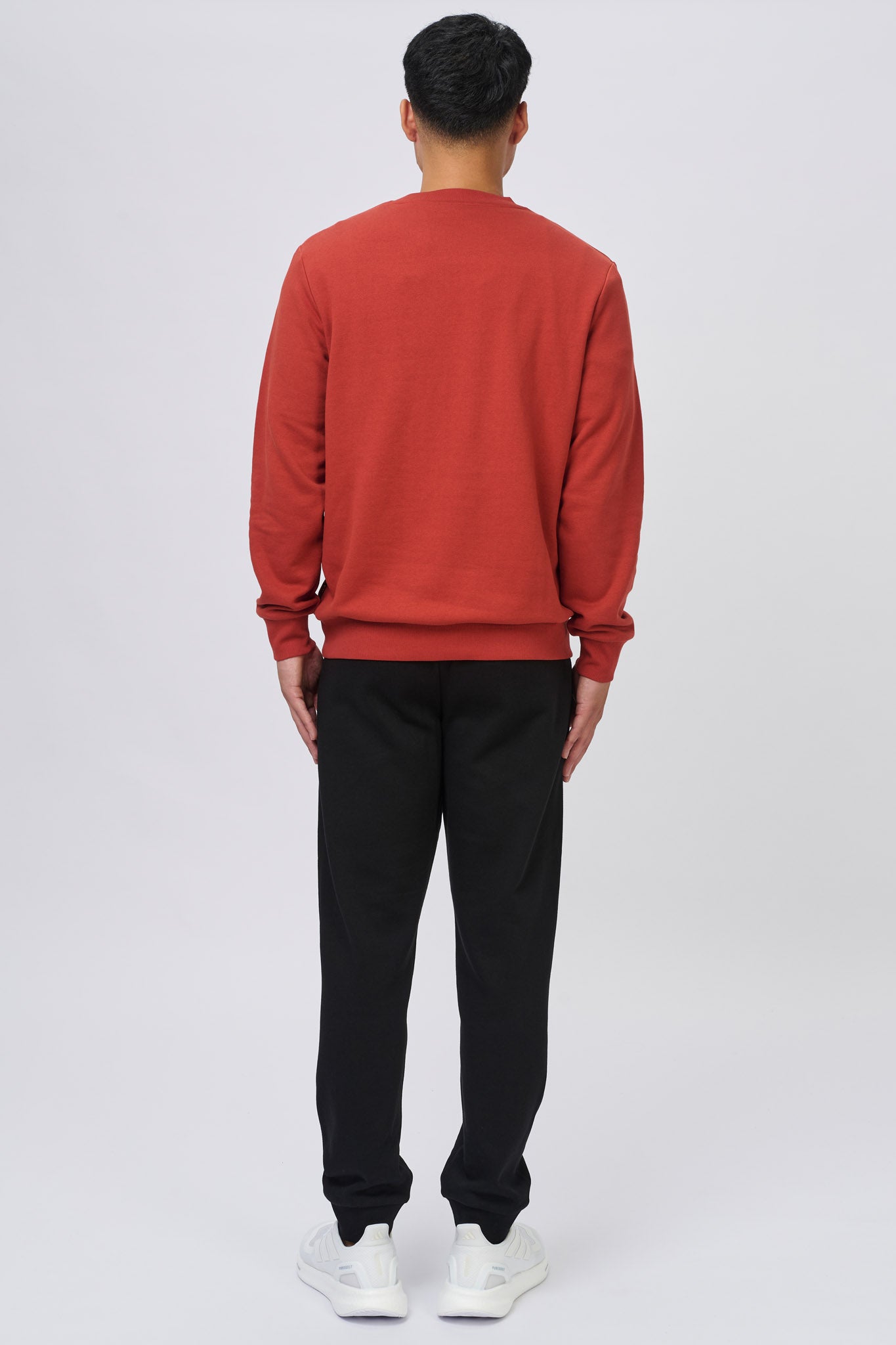 FILA Men's Jamie Red Crewneck Sweatshirt - Comfortable Casual Pullover for Gym, Running & Everyday Wear
