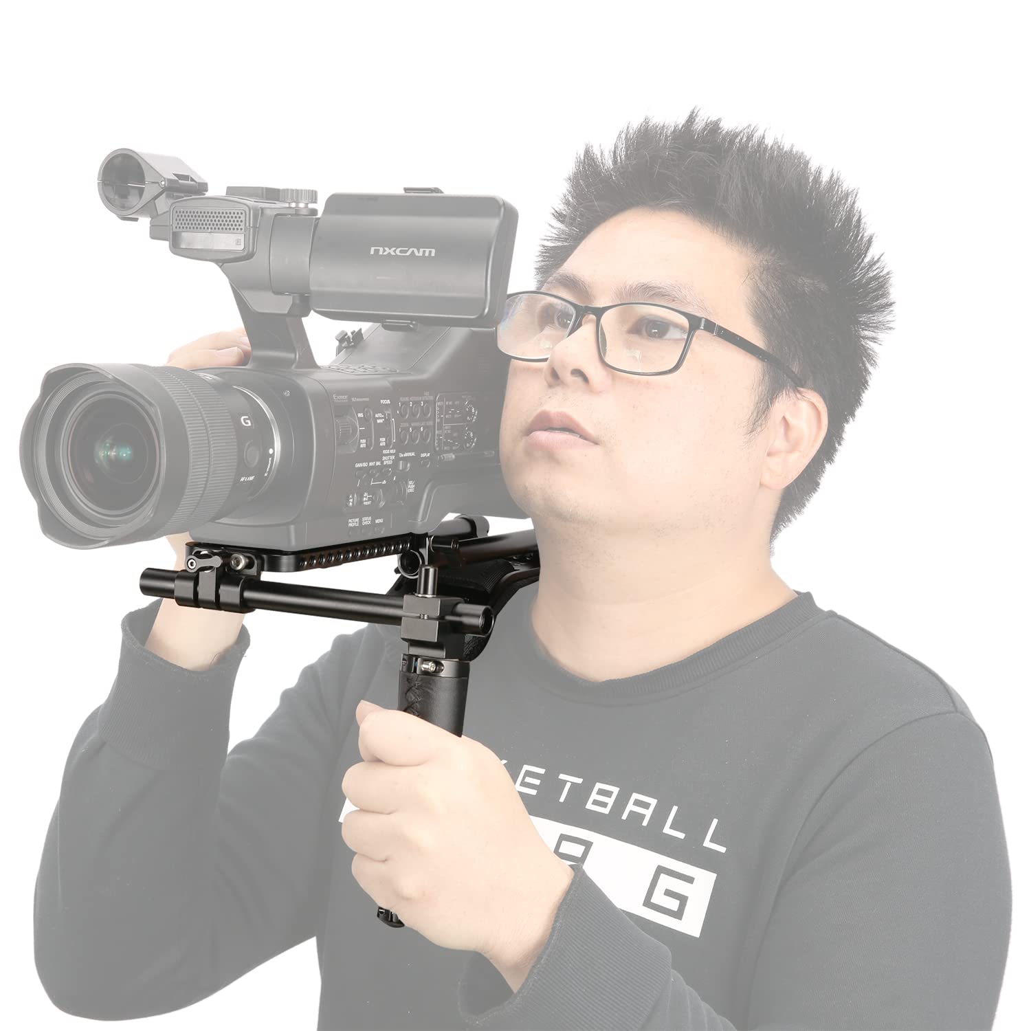 NICEYRIG One Shoulder DSLR Camera Rig - Professional Video Filmmaking Stabilizer Kit with Shoulder Support for Canon, Nikon, Sony Cameras - Perfect for Vlogging, Documentary & Wedding Videography