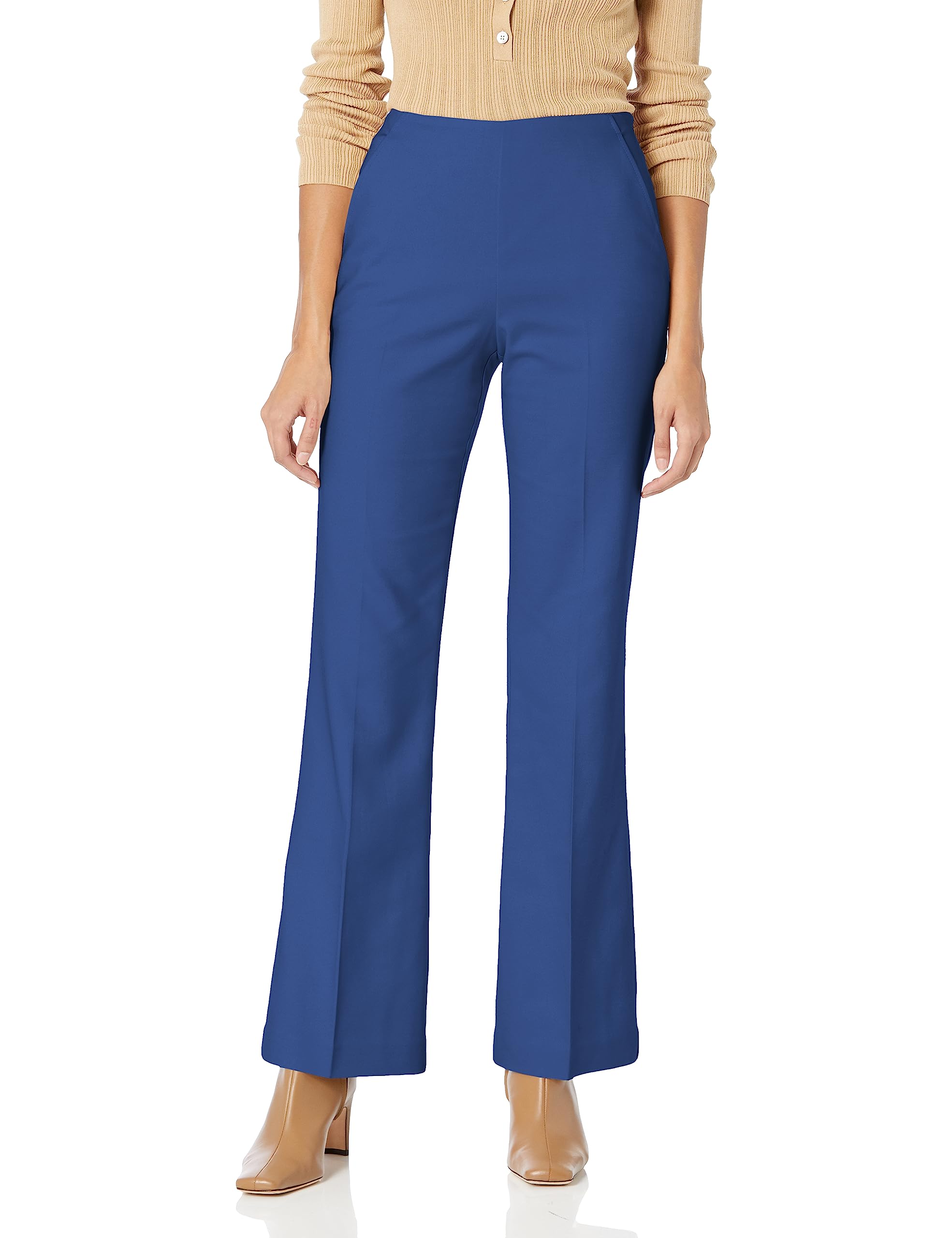Trina Turk Women's Wide Leg High Waist Pants with Back Slit - Comfortable Stretch Fabric for Work, Office & Casual Wear | Plus Size Options Available