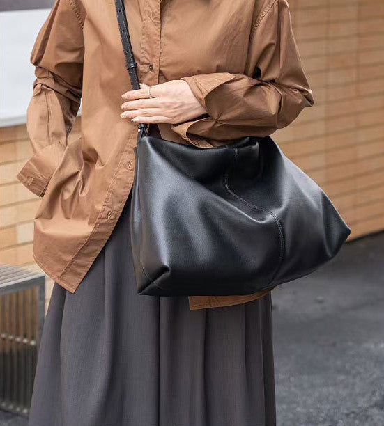 Premium Spacious Leather Shoulder Bag for Women - Stylish Crossbody Purse with Multiple Pockets - Perfect for Work, Travel & Everyday Use