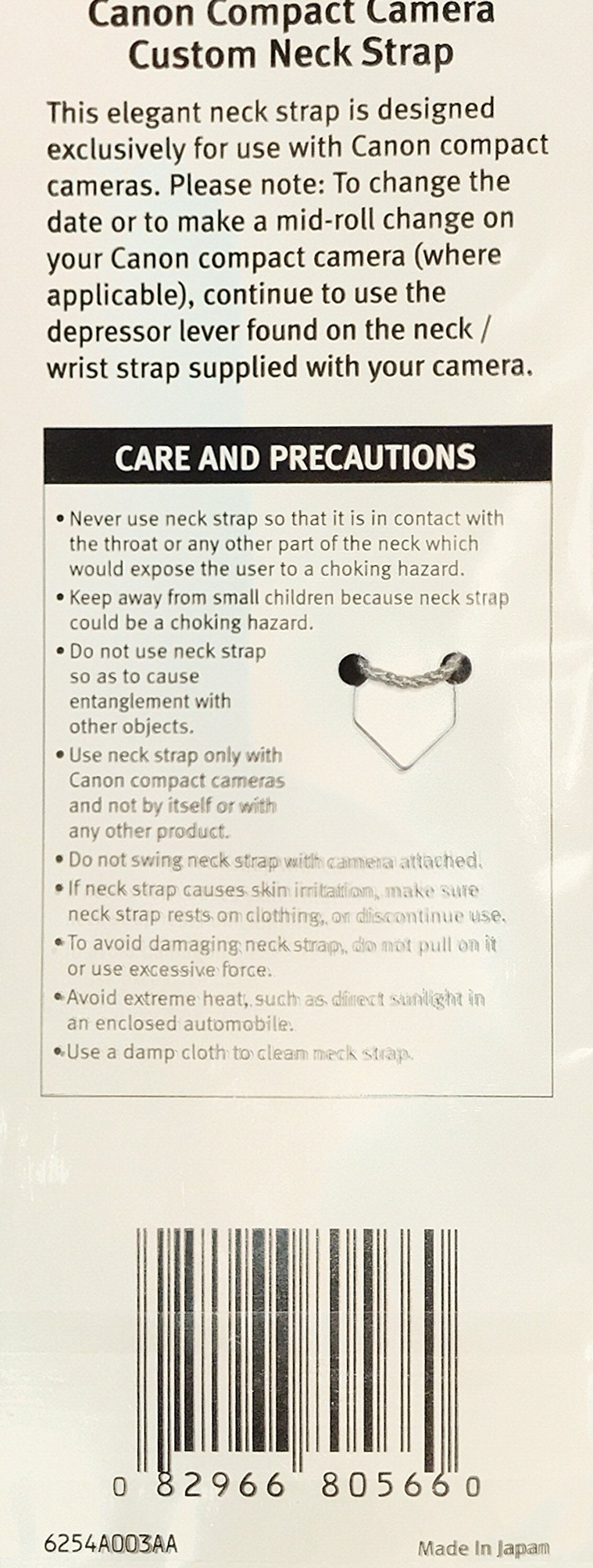 Canon Metal Neck Strap for Elph Cameras - 34-Inch Adjustable Camera Strap with Durable Metal Hooks - Perfect for Travel, Photography & Everyday Use