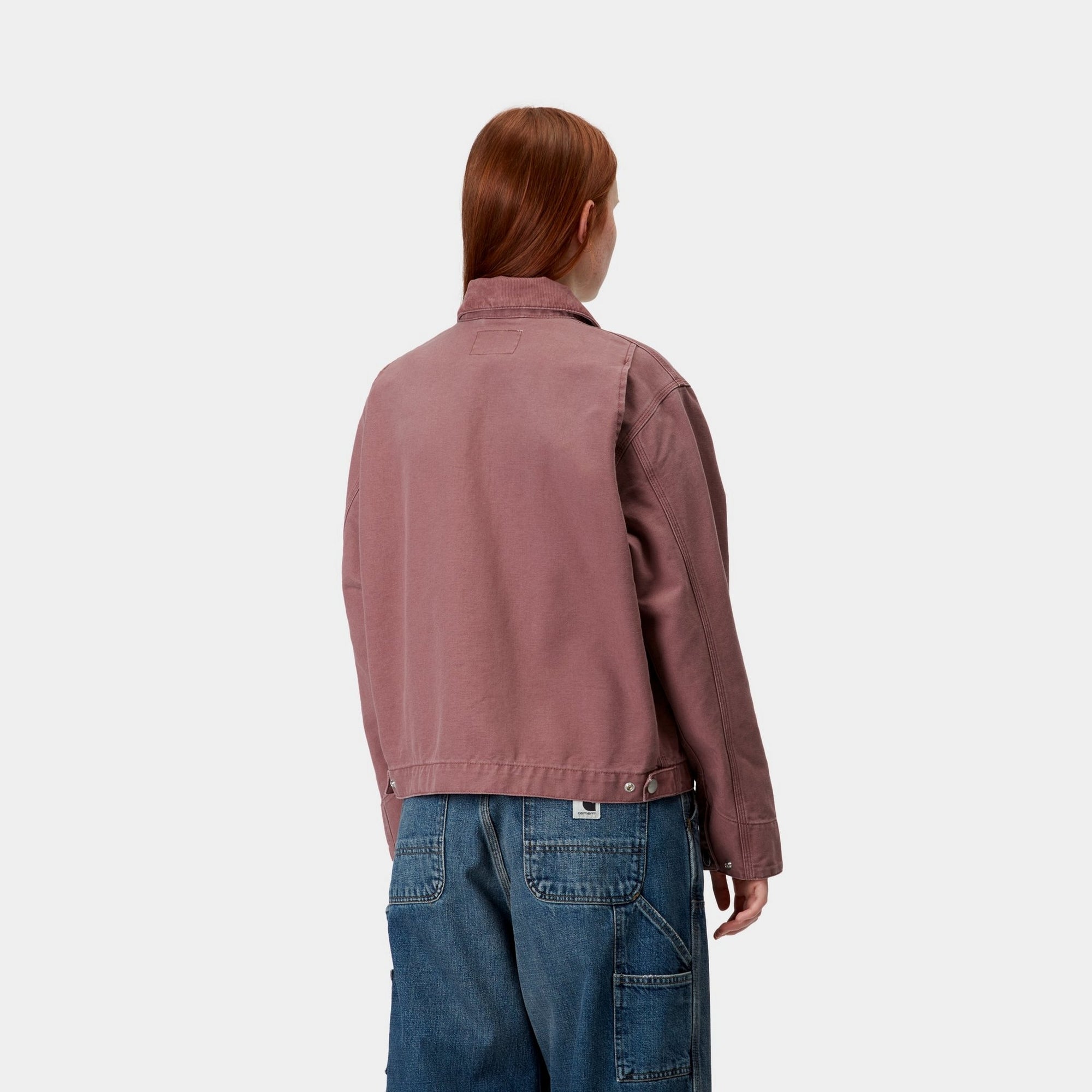 Women's OG Detroit Jacket - Dusky Pink Stone Canvas Waterproof Windbreaker | Vintage Style Winter Coat for Outdoor Hiking & Urban Streetwear Fashion