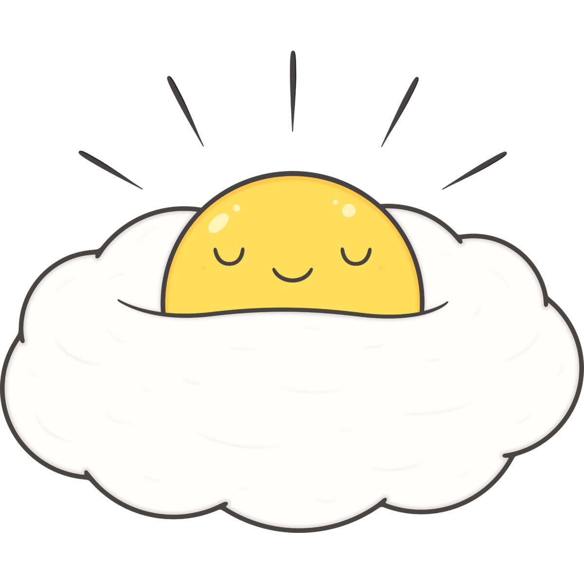 Design By Humans Men's Egg Cloud Graphic T-Shirt by Kimvervuurt - Soft Cotton Tee for Casual Wear & Street Fashion