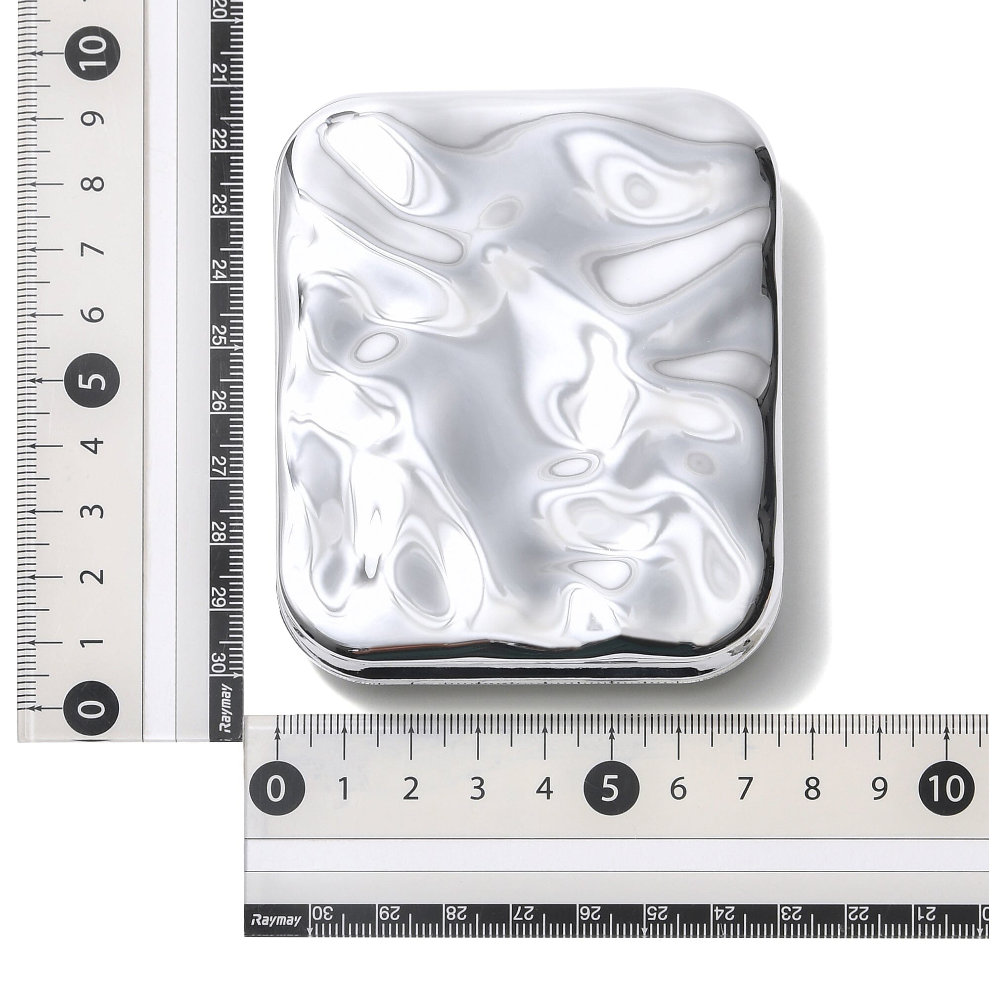 Blanche LED Compact Mirror - Silver | Portable Makeup Mirror with Bright LED Lights for Touch-Ups | Perfect for Travel, Home, and On-The-Go Makeup Application