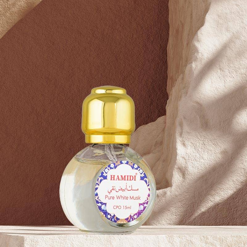 Pure White Musk CPO 15ml Attar by Hamidi | Alcohol-Free Perfume Oil for Men & Women | Long-Lasting Arabic Fragrance | Concentrated Scent | Perfect for Daily Wear, Special Occasions & Gift Giving
