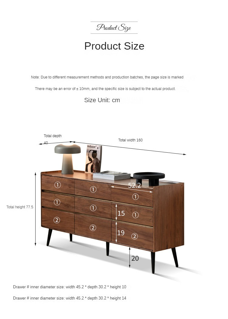 Premium Black Walnut Solid Wood Cabinet - Handcrafted Storage Organizer for Kitchen, Bathroom & Living Room | Rustic Home Decor & Space Saving Solution