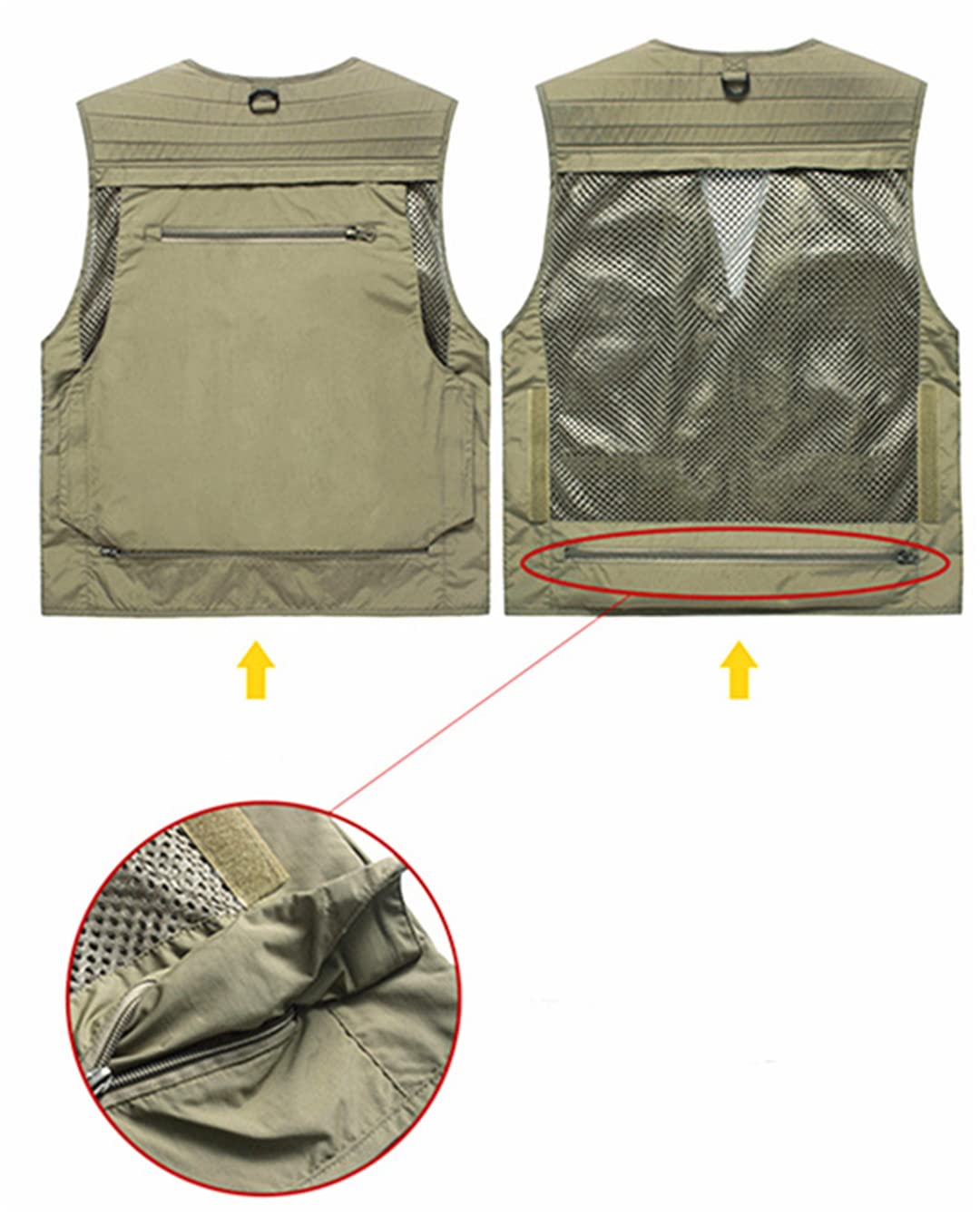 **Men's Breathable Mesh Fishing Vest with Multiple Pockets - Lightweight Outdoor Gear for Fishing, Hunting & Hiking - Black 4XL - Ideal for Anglers & Outdoor Enthusiasts**