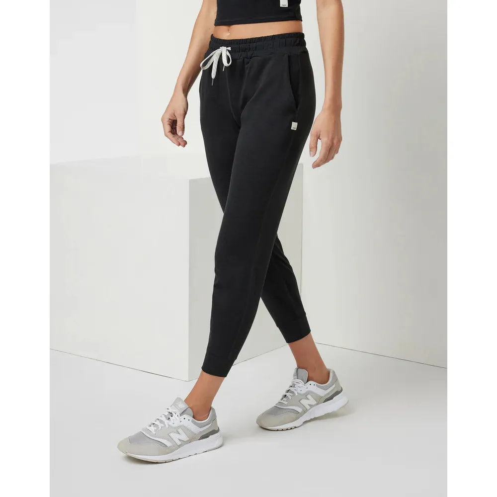 Vuori Women's Performance Jogger Pants - Black Heather - High Waisted Athletic Lounge Pants for Running, Yoga & Everyday Wear