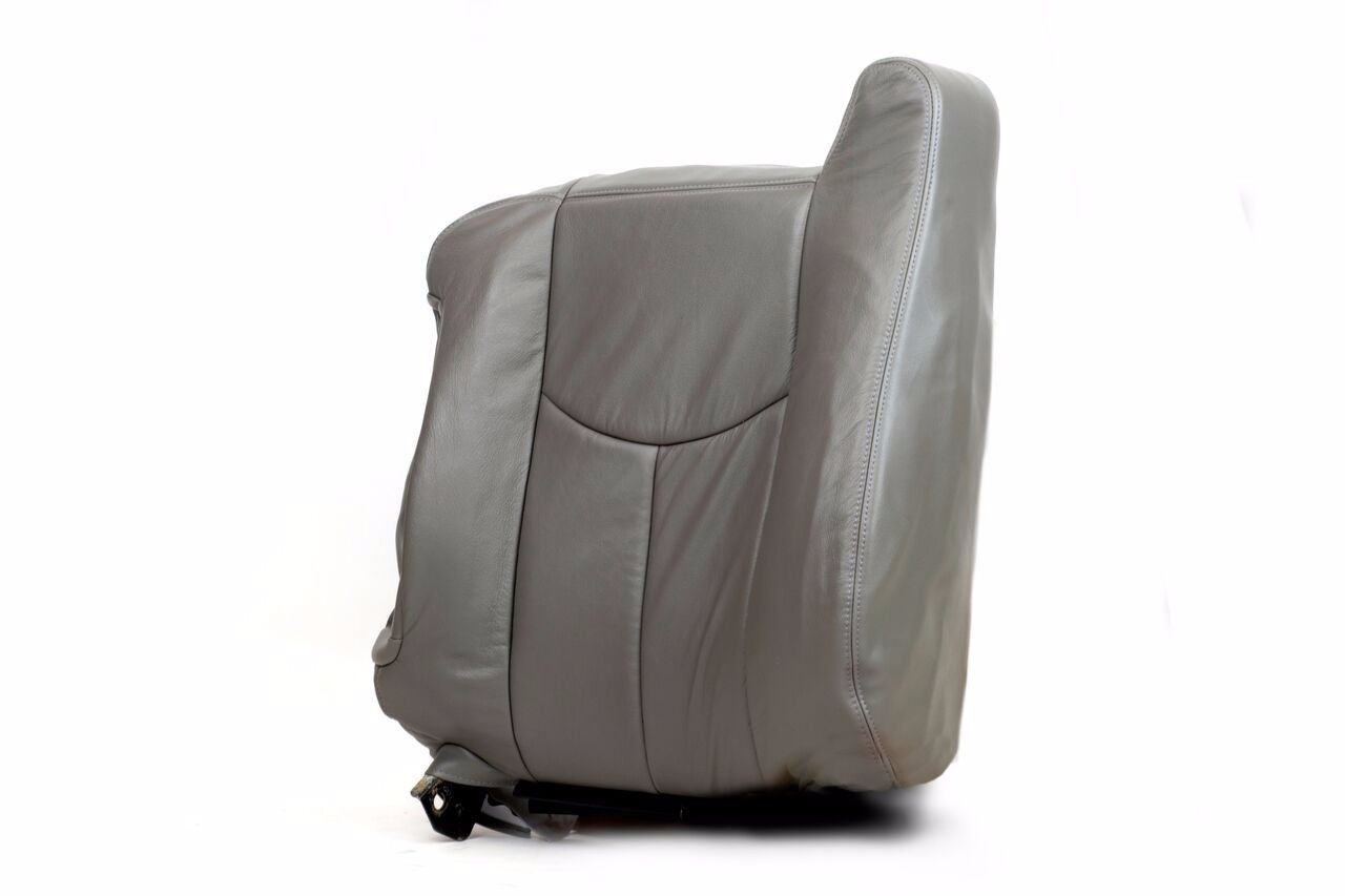 2003-2006 GMC Yukon Genuine Leather Seat Covers - Gray Bottom Lean Back (Driver Side) | Premium Car Interior Upgrade for Comfort & Style