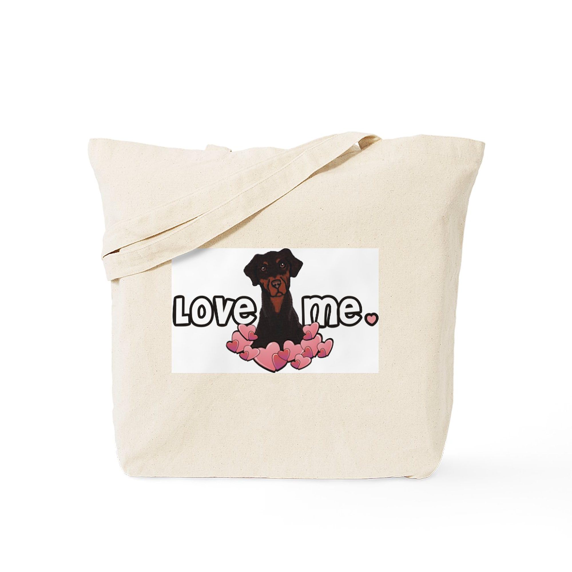 Doberman Lover Canvas Tote Bag - Eco-Friendly Reusable Shopping Bag for Groceries, Beach & Work | Cute Dog Gift for Pet Owners