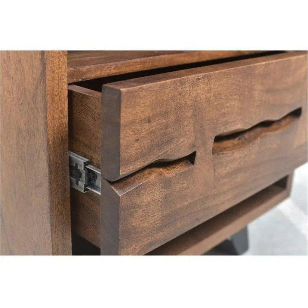 26 Inch Industrial Nightstand with Drawer, Brown Wooden Bedside Table for Bedroom - Perfect for Small Spaces, Modern Farmhouse & Apartment Living
