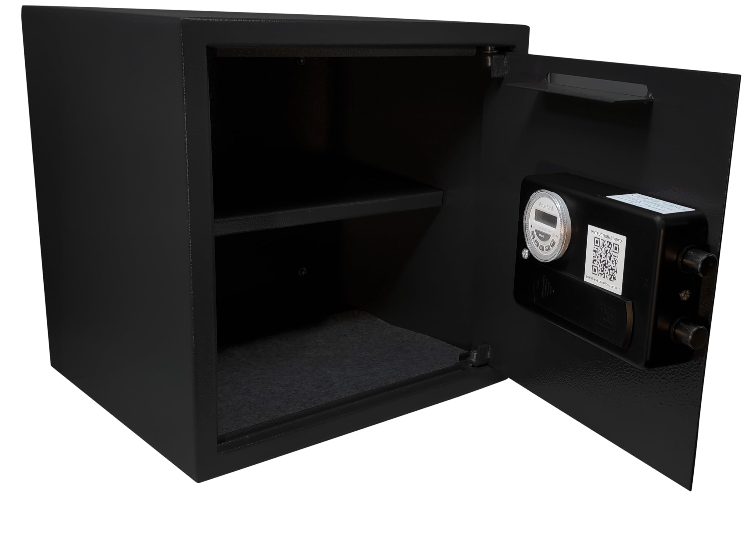 Genie Hand Time Lock Safe with Weekly/Daily Timer - B-Class Security Lock & Anti-Bounce Technology - Perfect for Home, Office, and Retail Cash Management