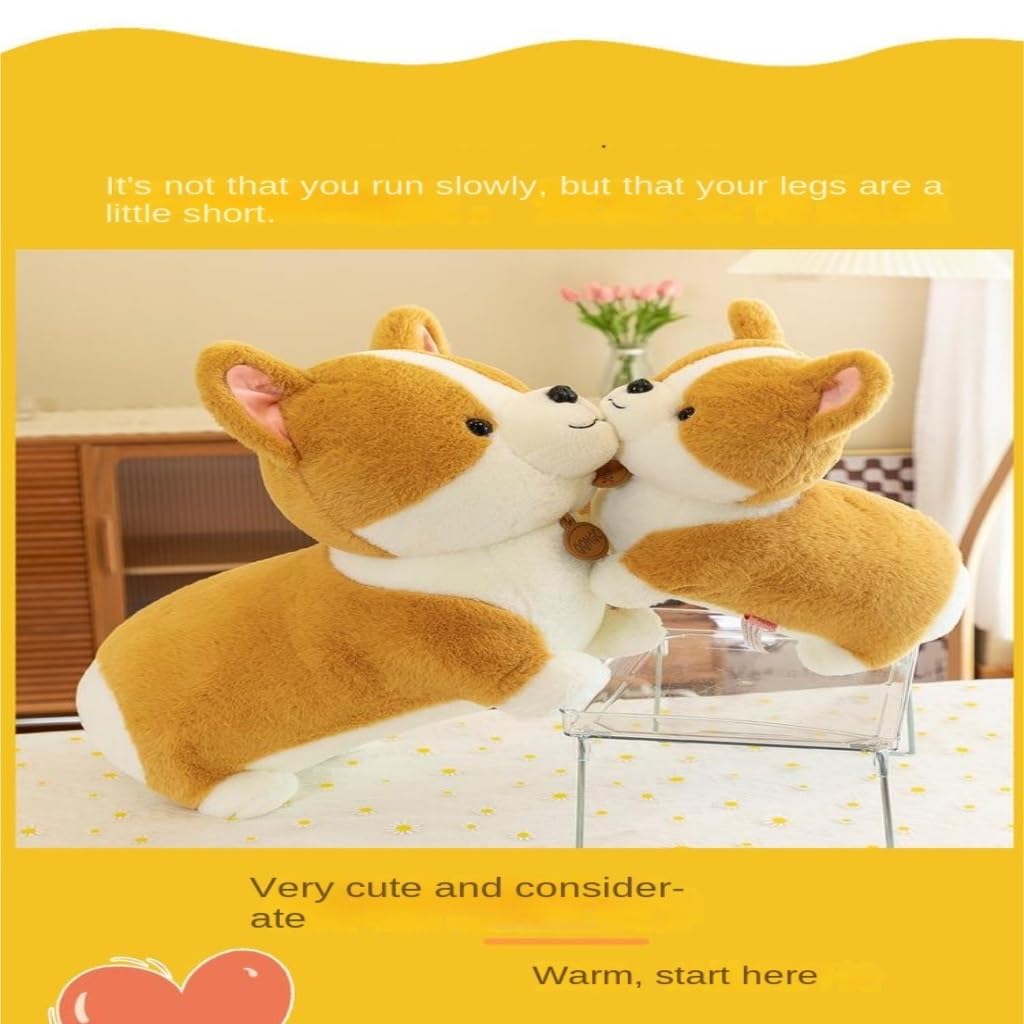 Cute Corgi Plush Toy - Adorable Puppy Stuffed Animal with Lovely Butt, Soft Rag Doll for Kids & Adults - Perfect Gift for Girlfriend Birthday, Christmas & Home Decor