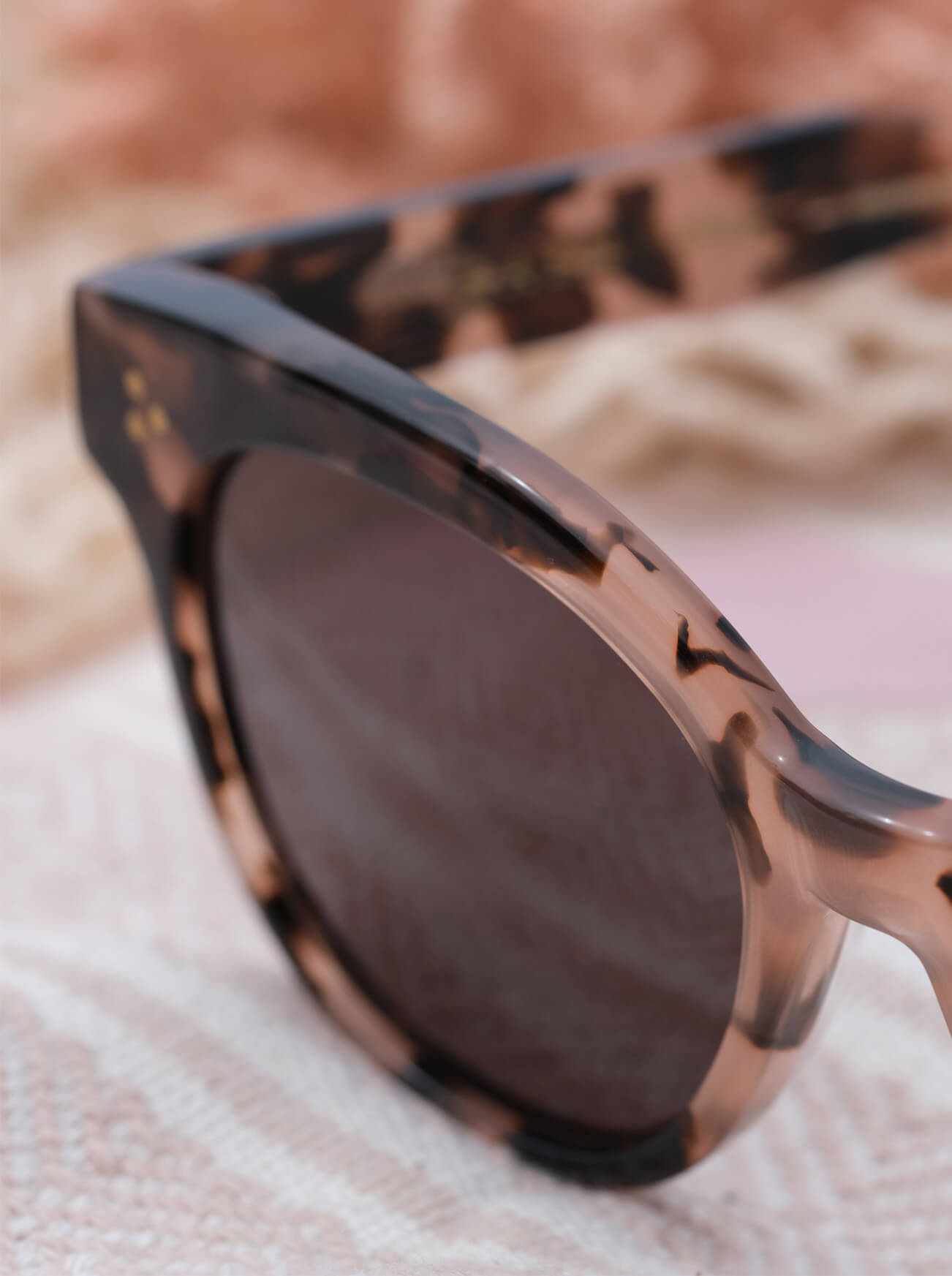 NIKOL Coral Tortoise Sunglasses / Dark Smoke Lens 52mm - Stylish UV Protection for Beach, Driving & Outdoor Activities