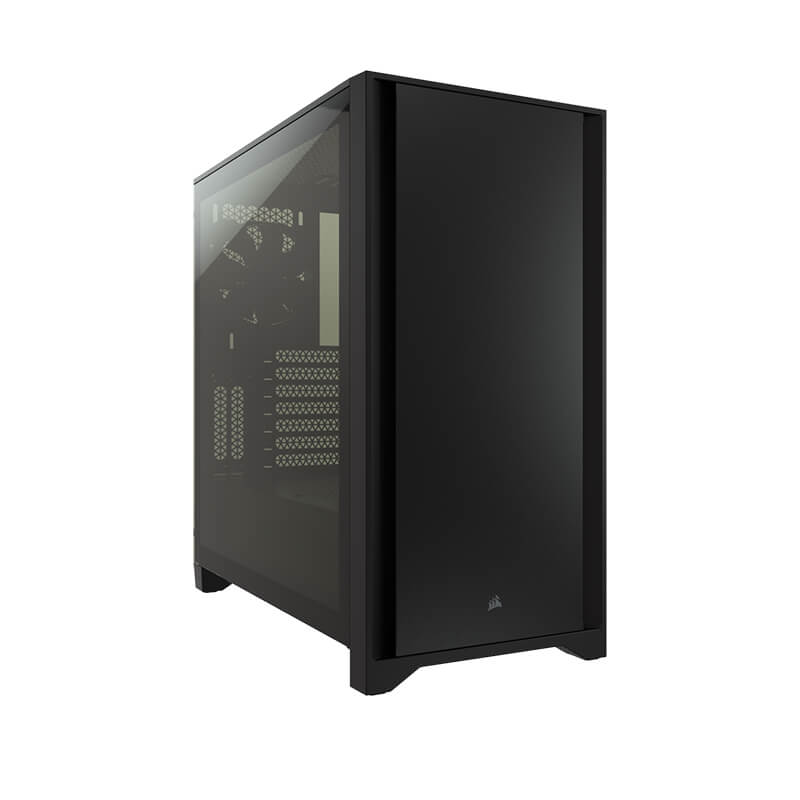 Corsair 4000D Tempered Glass Mid Tower ATX PC Case - Black | High Airflow Design for Gaming & Workstation Builds | Perfect for Home Office & Esports Setup
