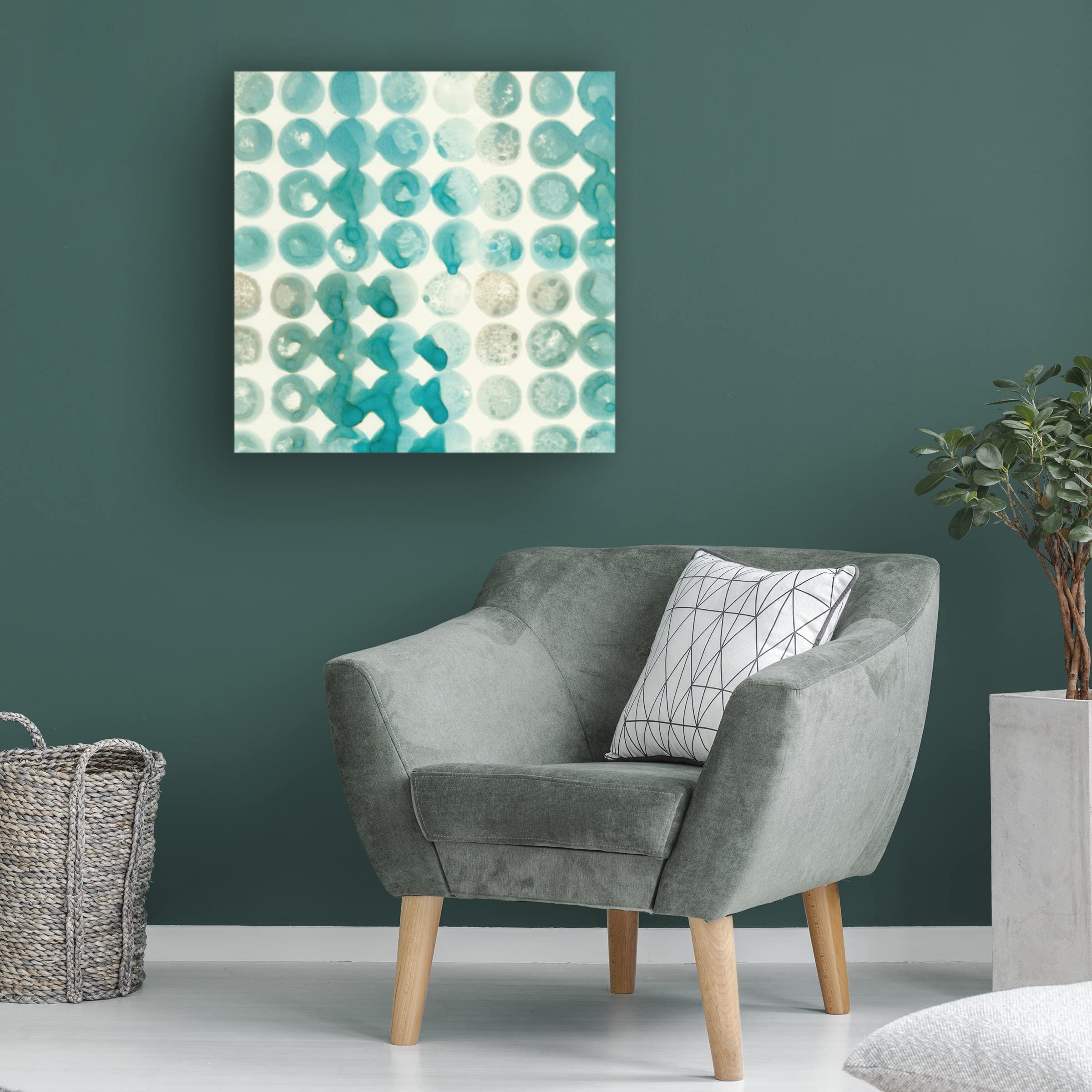 Trademark Fine Art 'Kanari Square I' Canvas Wall Art by Melissa Averinos - Modern Abstract Painting for Living Room, Bedroom & Office Decor