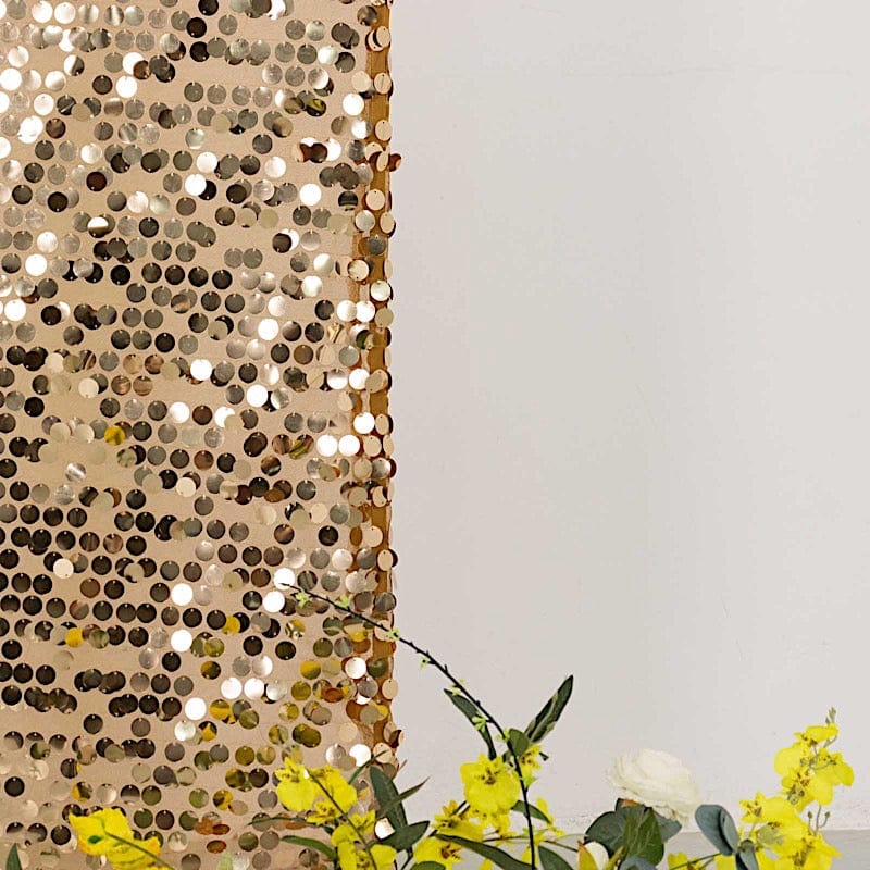 Sparkly Big Payette Sequin Fitted Chiara Backdrop Stand Cover - Elegant Party Decor for Weddings, Events & Photo Booths