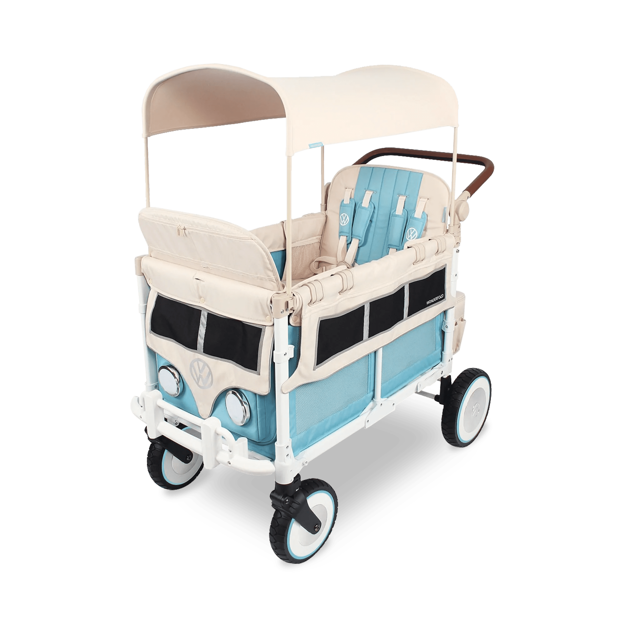 Wonderfold Wagon Volkswagen Special Edition 4-in-1 Quad Stroller for Kids - Perfect for Beach Outings, Camping Trips, and Family Walks