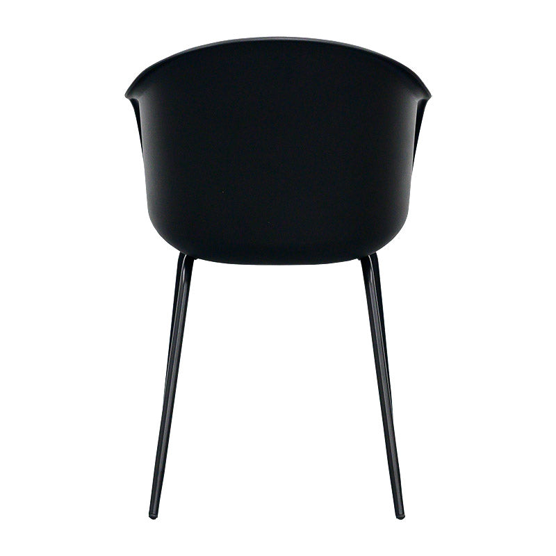 Modern COLLEEN Dining Chair - Black Wooden Seat with Upholstered Cushion - Perfect for Kitchen, Dining Room & Home Office Decor
