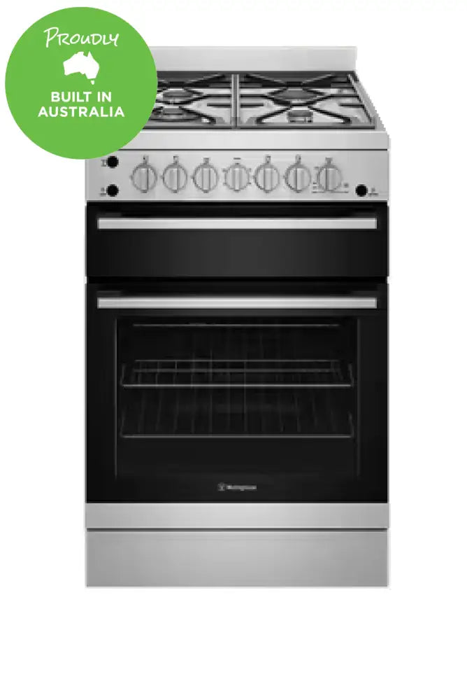 Westinghouse WFG612SCNG 60cm Natural Gas Freestanding Cooker - Stainless Steel Design for Modern Kitchens | Perfect for Home Cooking & Entertaining