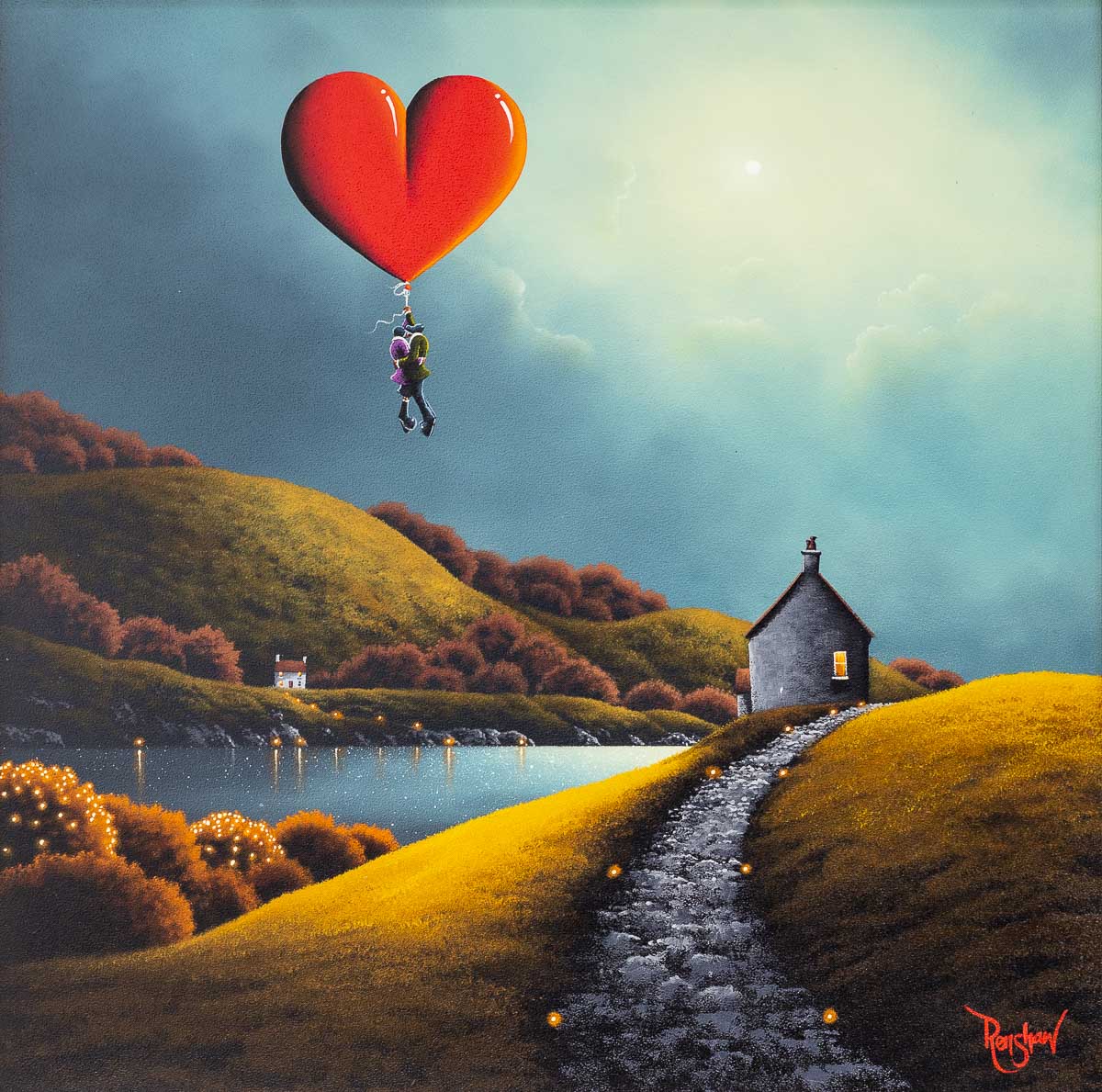 Original SOLD - A Love That Carries Us Away Romantic Wall Art for Bedroom & Living Room Decor | Perfect Gift for Couples & Anniversaries