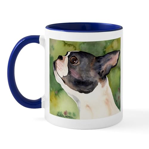 White/Navy Inside - Boston Terrier Giftware Mug