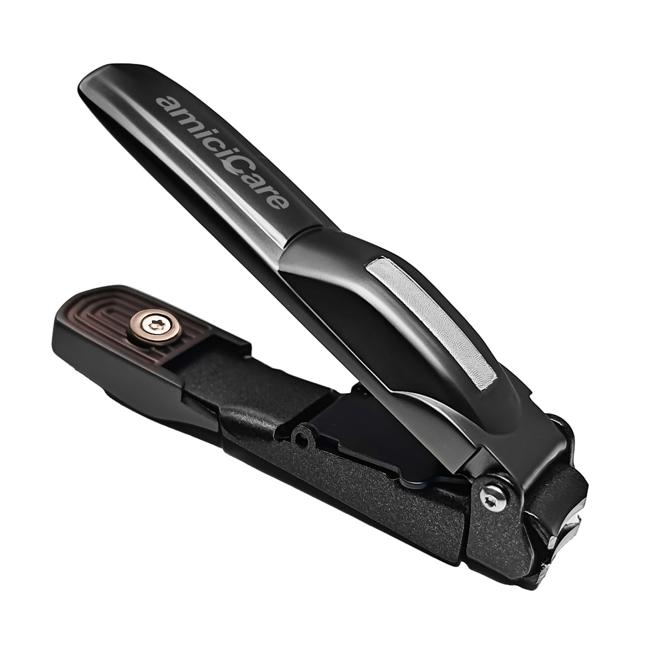 amiciCare Professional Nail Clipper Set - Automatic Nail Collector, Nail Cutter & Polisher with File | Perfect for Home, Travel & Salon Manicures