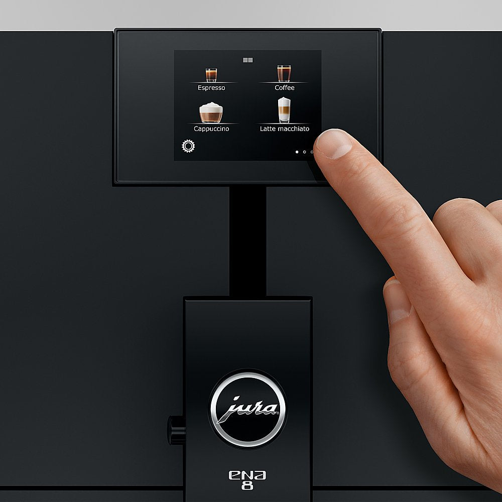 JURA ENA 8 Fully Automatic Coffee Machine - Premium Espresso & Coffee Maker for Home & Office Use