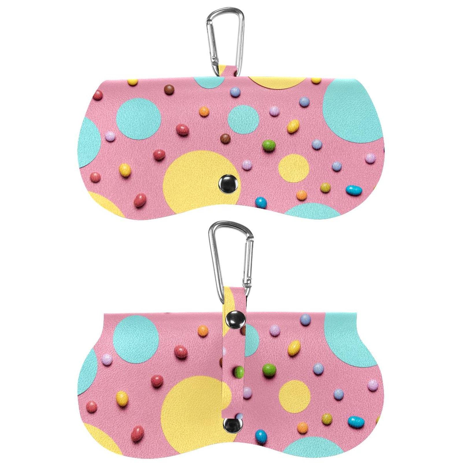Stylish Unisex Buckle Eyeglass Case with Hanging Hook - Durable Reading Glasses Pouch Holder & Candy Storage Organizer for Travel, Office, and Home Use