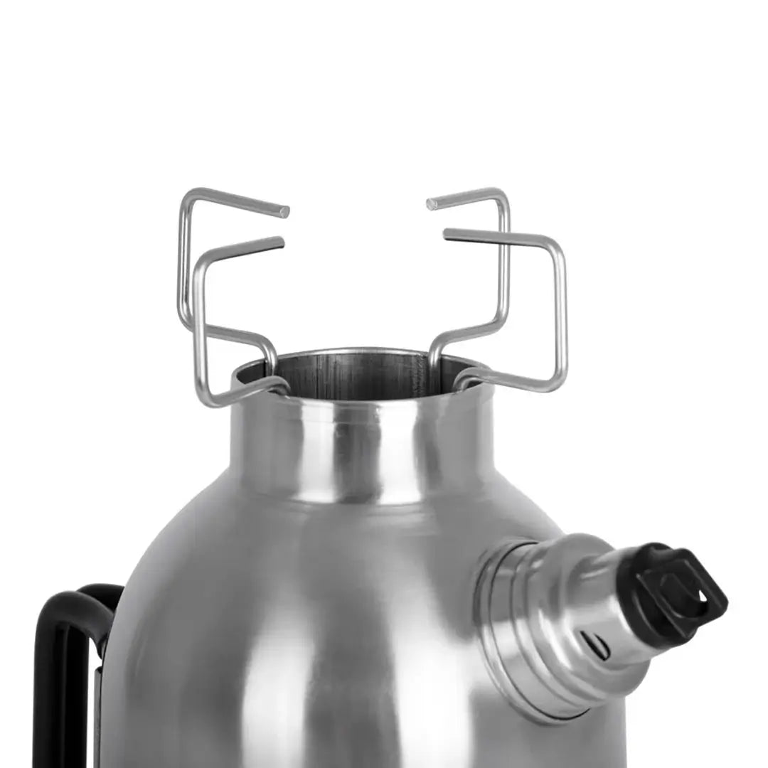 Petromax 1.5L Stainless Steel Camping Fire Kettle - Outdoor Cooking, Boiling Water for Camping, Hiking & Survival Gear