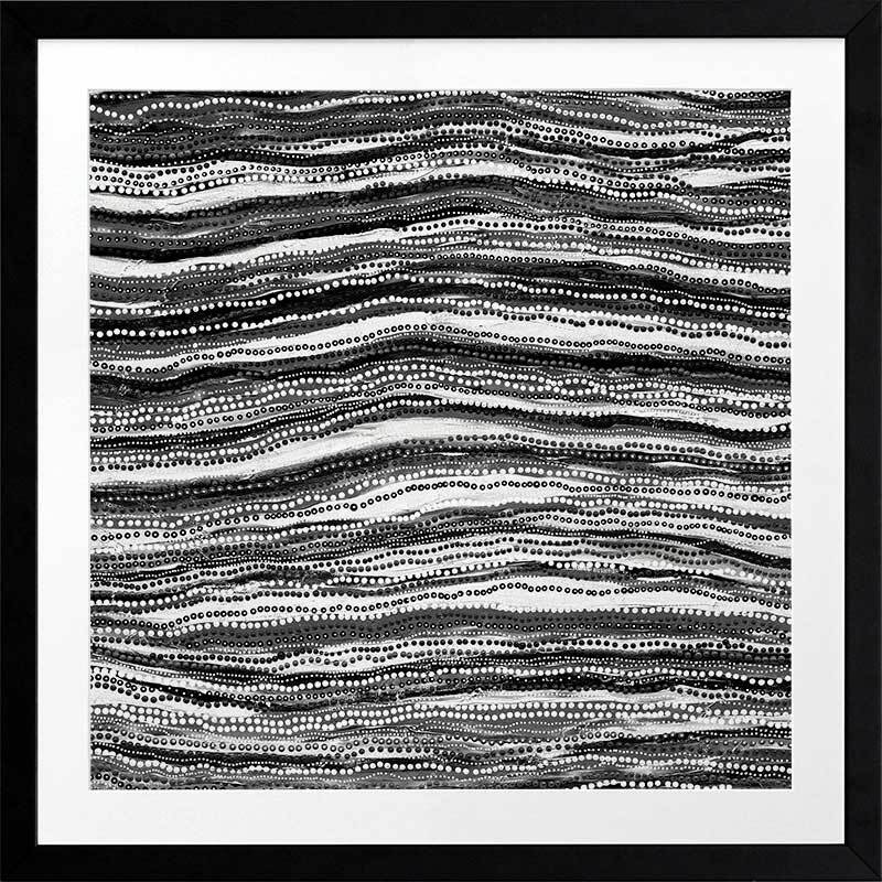 Dhaagun Black Framed Art Print - Modern Wall Decor for Living Room, Bedroom & Office - Premium Canvas Painting for Home & Office Decoration