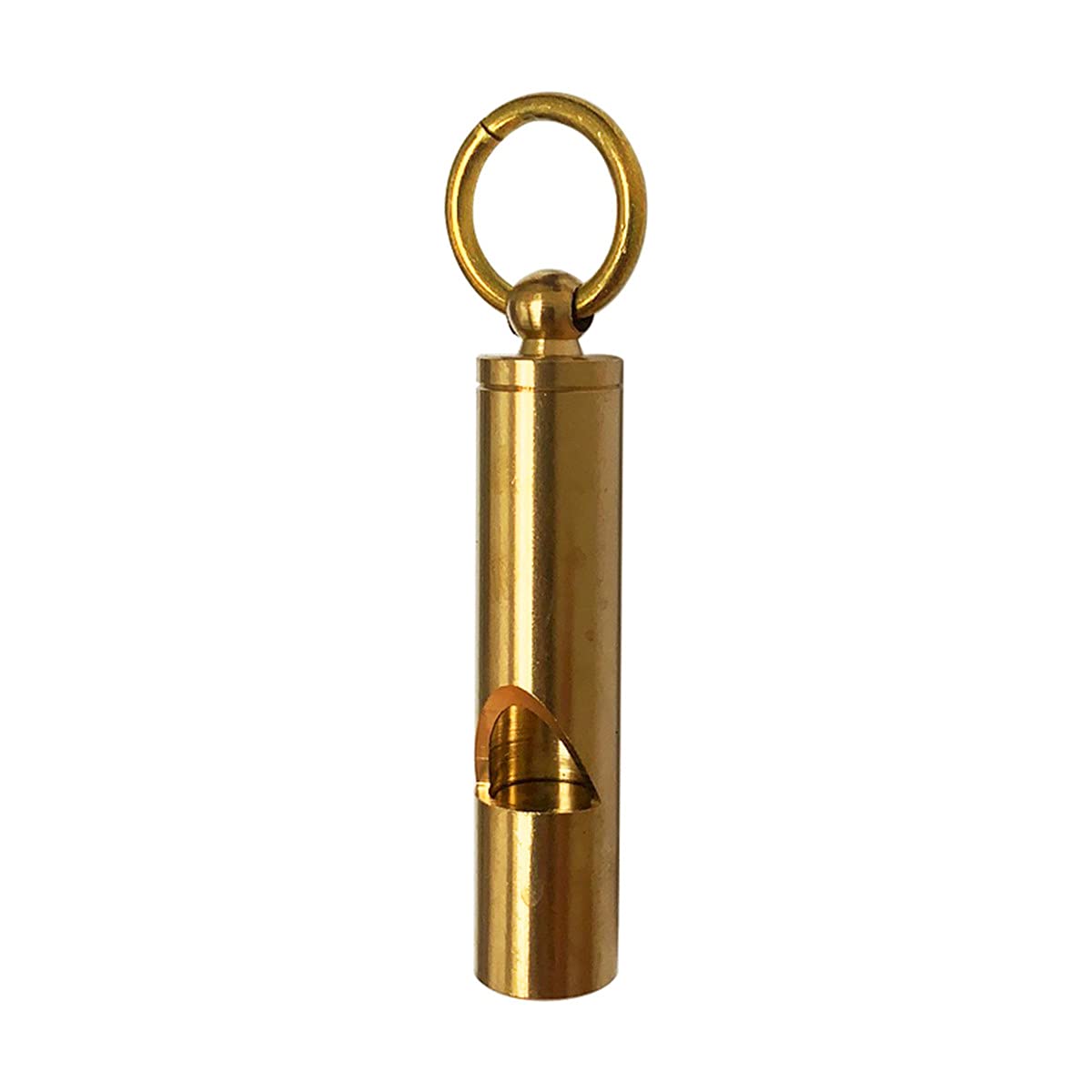 Survival Whistle Brass Keychain - EDC Accessory for Men & Women | Outdoor & Hiking Gear