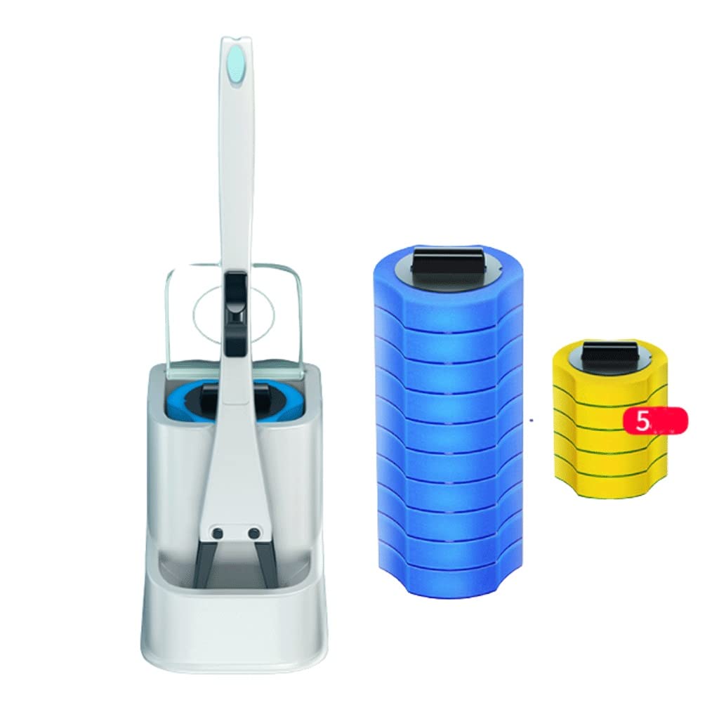 Disposable Toilet Brush Wand with 15 Refills - Bathroom Cleaning Essentials for Home Hygiene