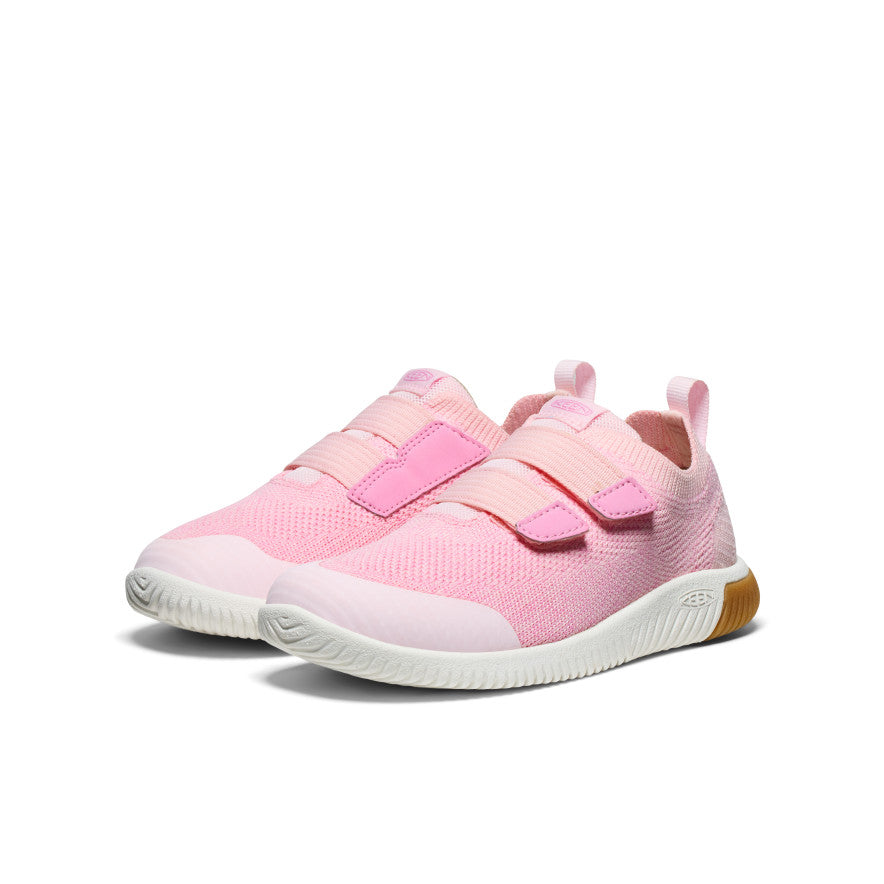 KNX Knit Double Strap Big Kids' Sneakers - Giggle Pink & Moonlite Mauve | Comfortable School Shoes for Girls, Playground & Everyday Wear