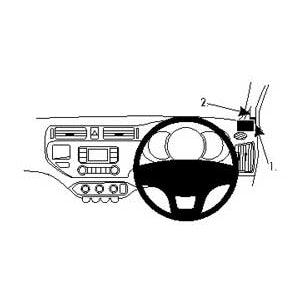 ClicOn No Holes Right Hand Dash Mount for Kia Rio (2012-2021) - Secure Phone Holder for Car, Perfect for GPS Navigation & Hands-Free Driving