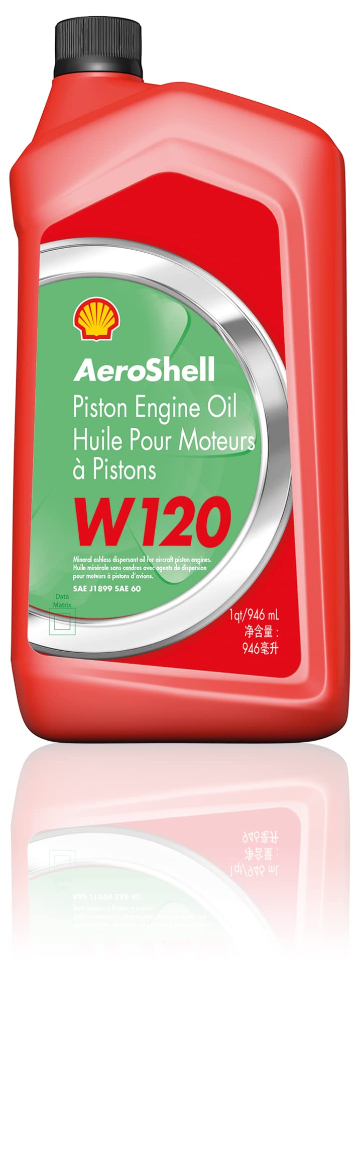 AeroShell W120 Piston Engine Oil - 12 Pack (1 Quart Each) - Premium Aircraft Engine Lubricant for Small Planes & Helicopters - Ideal for High-Temperature Performance & Engine Protection