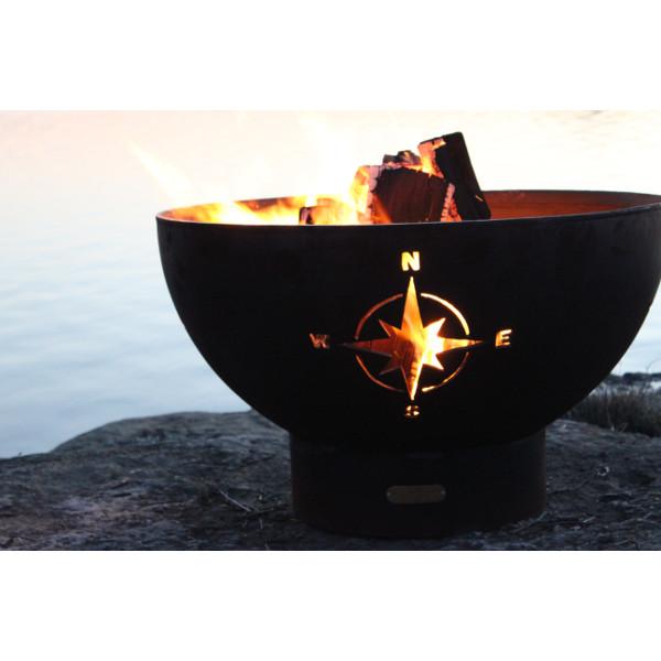 Portable Outdoor Navigator Fire Pit - Stainless Steel Camping Fire Bowl for Backyard, Patio & Beach - Perfect for Bonfires, S'mores & Outdoor Gatherings